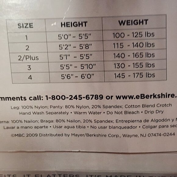 Berkshire Shimmers Platinum Ultra Sheer Control Top Nylon Span Cotton Pantyhose - Picture 12 of 16